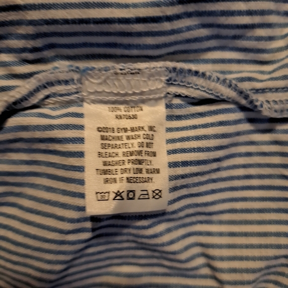 Crazy 8 girls size 5/6 cold shoulder blue & white striped dress - Picture 5 of 5